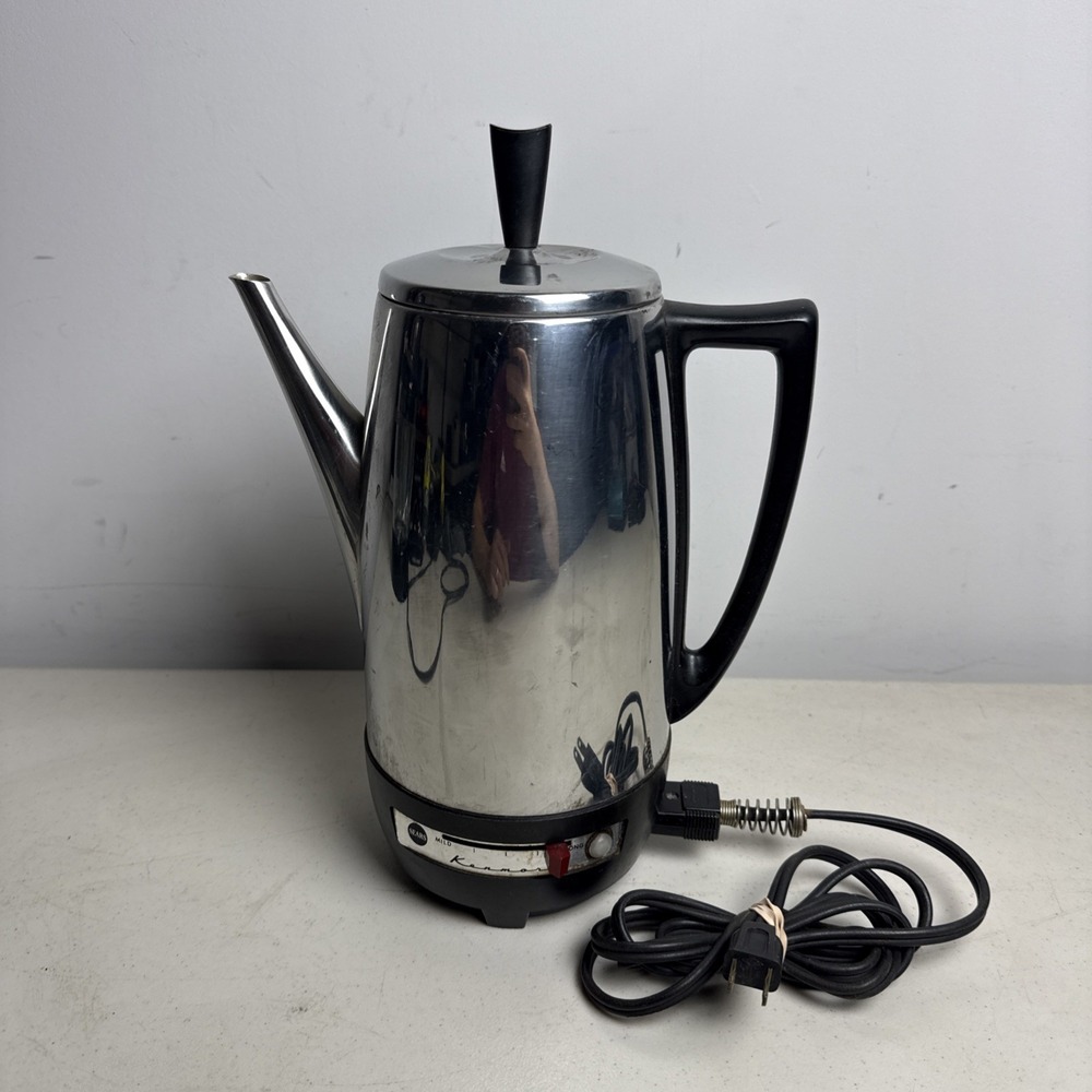 Vintage Kenmore Immersible Electric Coffee Percolator Complete TESTED WORKS